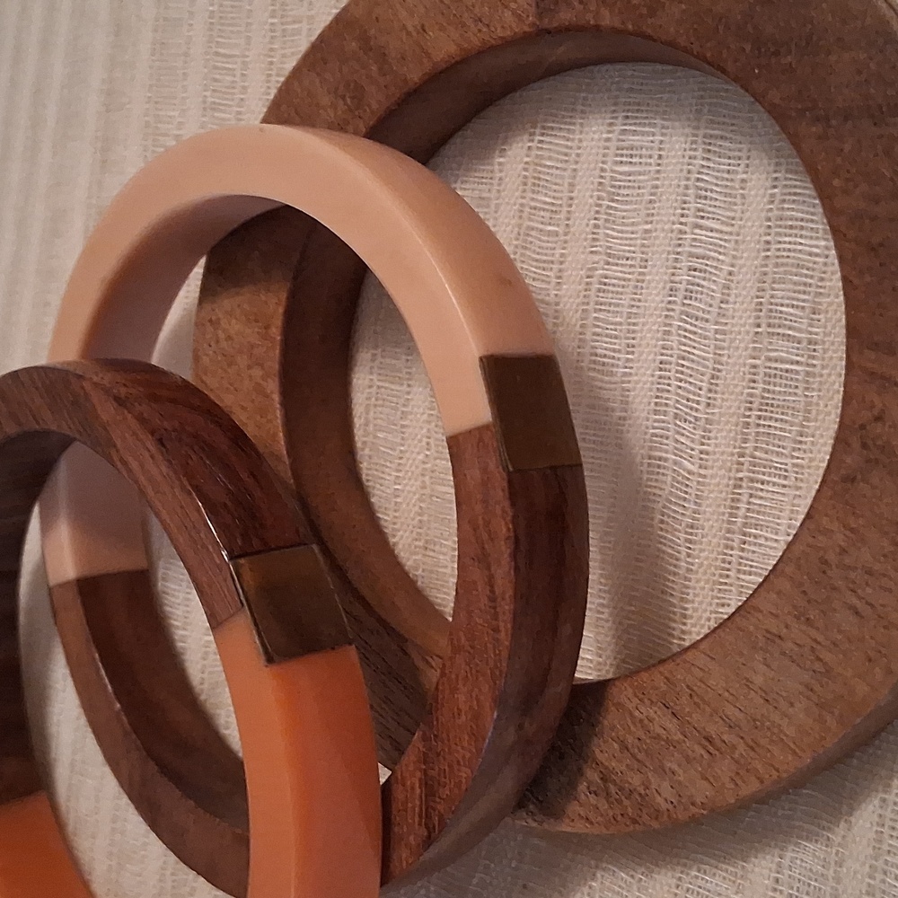 Wooden Stacked Braclets